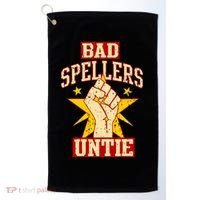 Bad Spellers Untie (Unite) Golf Towel thumb 0