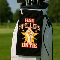 Bad Spellers Untie (Unite) Golf Towel thumb 2