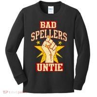 Bad Spellers Untie (Unite) Kids Long Sleeve Shirt thumb 0