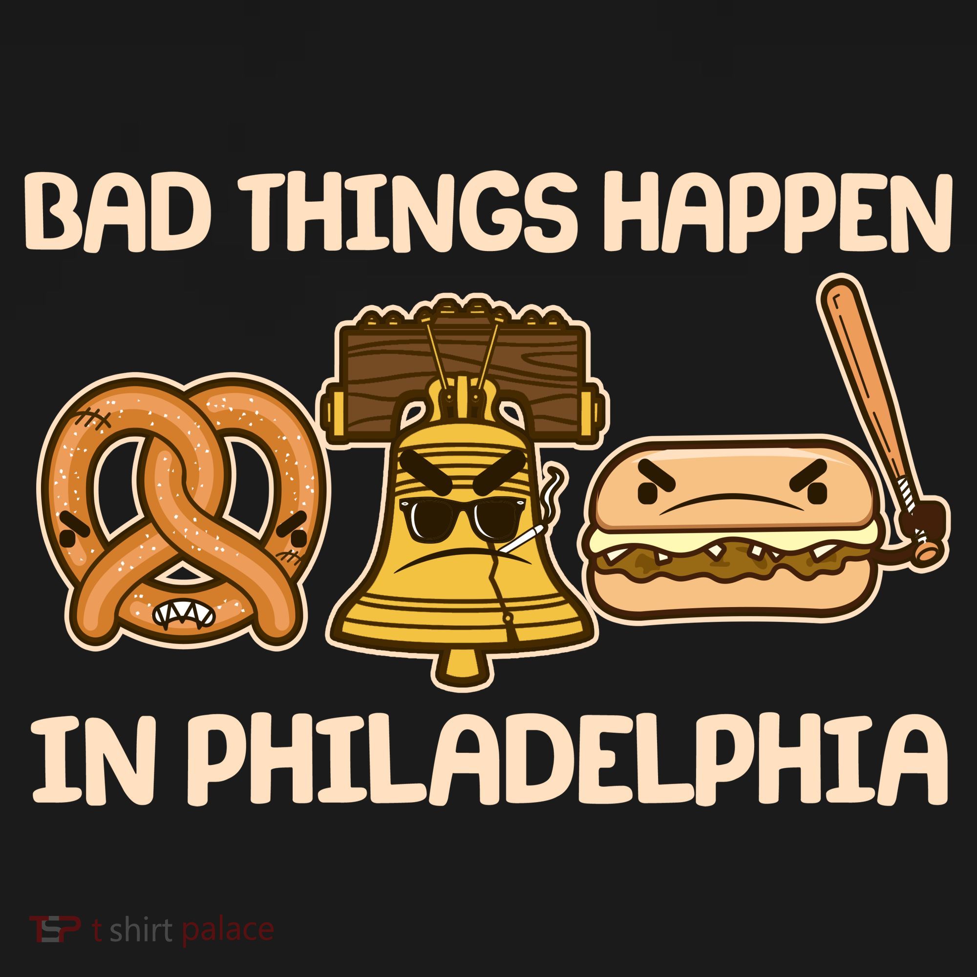Bad Things Happen in Philadelphia Pretzel Liberty Bell Cheesesteak Mousepad