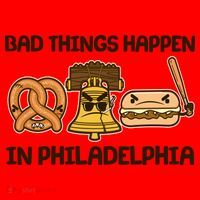 Bad Things Happen in Philadelphia Pretzel Liberty Bell Cheesesteak Santa Hat thumb 1
