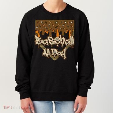 Baseball All Day Drip Camo Home Plate Ice Cream Women's Sweatshirt