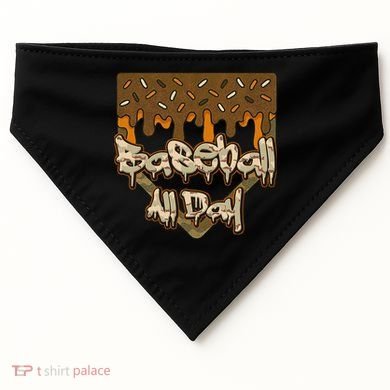 Baseball All Day Drip Camo Home Plate Ice Cream USA-Made Doggie Bandana