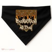 Baseball All Day Drip Camo Home Plate Ice Cream USA-Made Doggie Bandana thumb 0