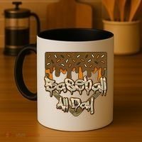 Baseball All Day Drip Camo Home Plate Ice Cream Coffee Mug thumb 4