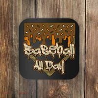 Baseball All Day Drip Camo Home Plate Ice Cream Coaster thumb 0