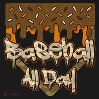 Baseball All Day Drip Camo Home Plate Ice Cream Coaster thumb 2