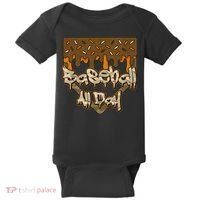 Baseball All Day Drip Camo Home Plate Ice Cream Baby Bodysuit thumb 0