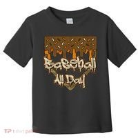 Baseball All Day Drip Camo Home Plate Ice Cream Toddler T-Shirt thumb 0