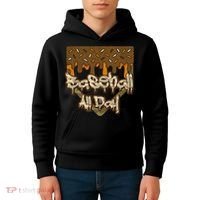Baseball All Day Drip Camo Home Plate Ice Cream Kids Hoodie thumb 4