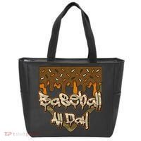 Baseball All Day Drip Camo Home Plate Ice Cream Tote Bag thumb 0