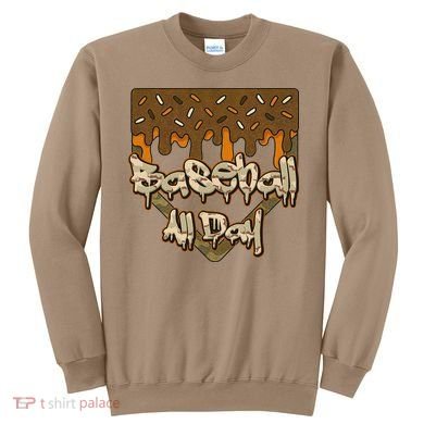 Baseball All Day Drip Camo Home Plate Ice Cream Sweatshirt