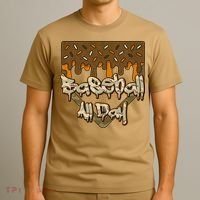 Baseball All Day Drip Camo Home Plate Ice Cream T-Shirt thumb 3