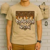 Baseball All Day Drip Camo Home Plate Ice Cream T-Shirt thumb 6