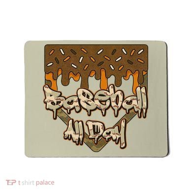 Baseball All Day Drip Camo Home Plate Ice Cream Mousepad
