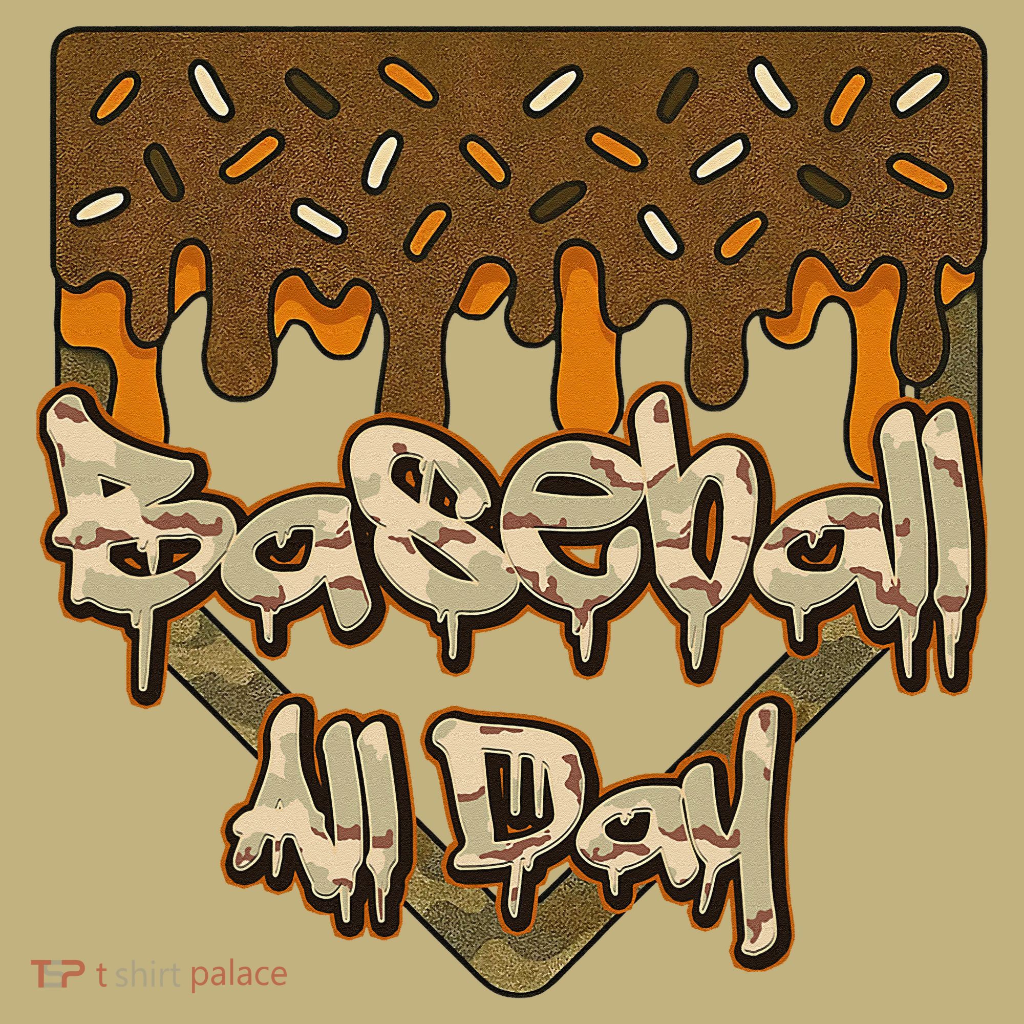 Baseball All Day Drip Camo Home Plate Ice Cream Mousepad