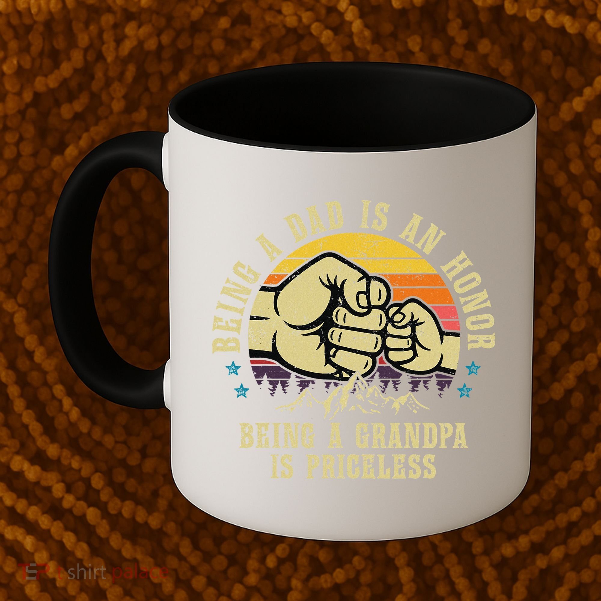 Being A Dad Is An Honor Being A Grandpa Is Priceless Coffee Mug