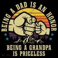 Being A Dad Is An Honor Being A Grandpa Is Priceless Coffee Mug thumb 5