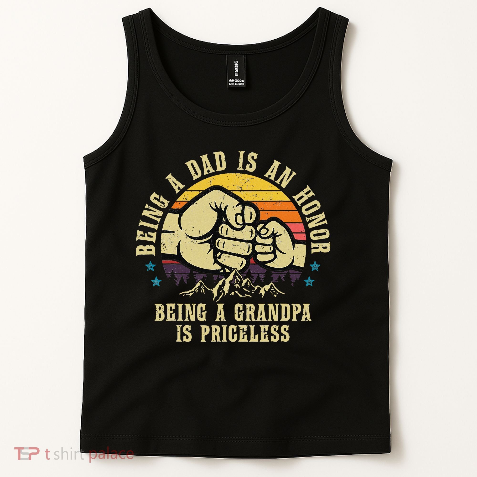 Being A Dad Is An Honor Being A Grandpa Is Priceless Tank Top