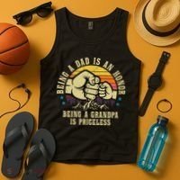 Being A Dad Is An Honor Being A Grandpa Is Priceless Tank Top thumb 4