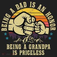 Being A Dad Is An Honor Being A Grandpa Is Priceless Golf Towel thumb 3