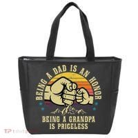 Being A Dad Is An Honor Being A Grandpa Is Priceless Tote Bag thumb 0