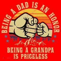 Being A Dad Is An Honor Being A Grandpa Is Priceless Santa Hat thumb 1