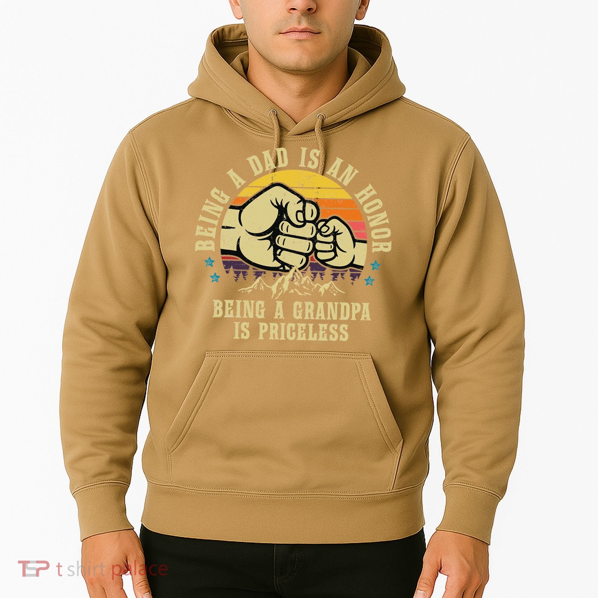 Being A Dad Is An Honor Being A Grandpa Is Priceless Hoodie