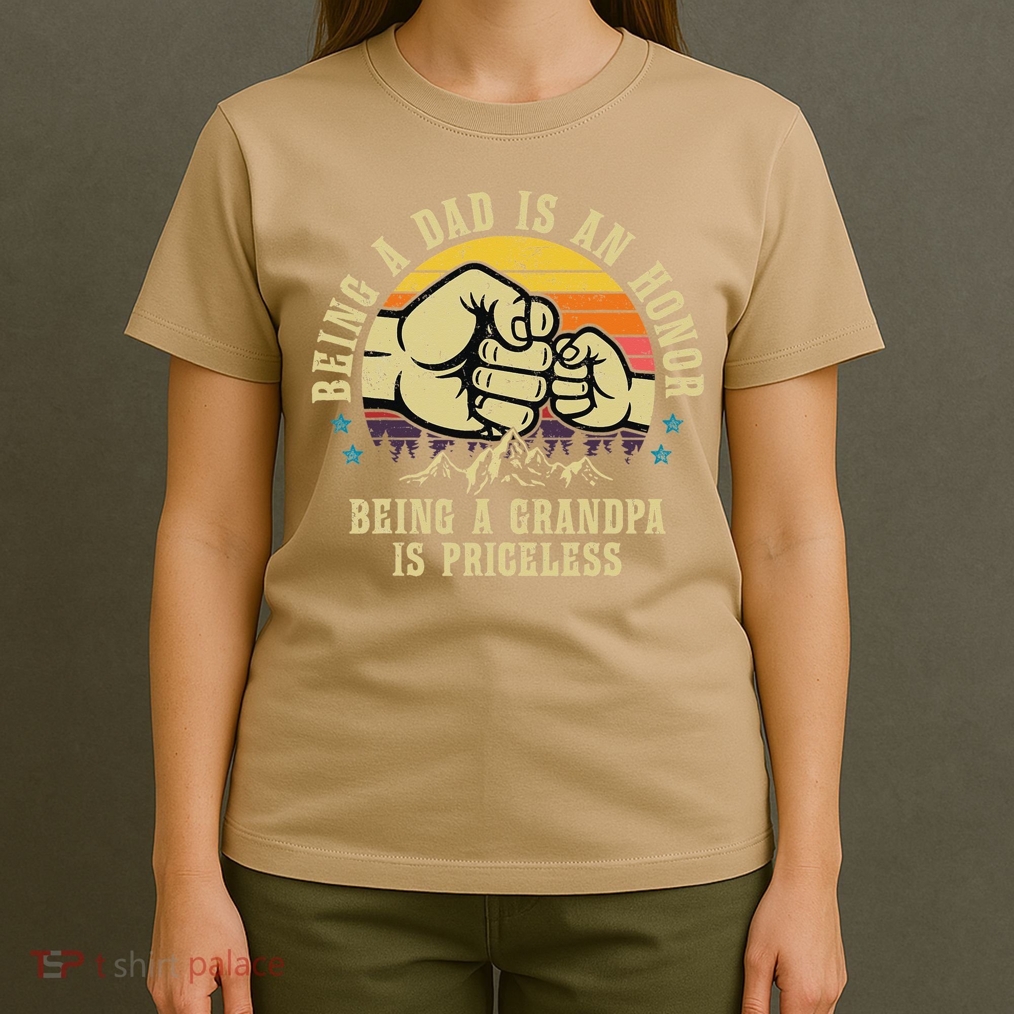 Being A Dad Is An Honor Being A Grandpa Is Priceless T-Shirt