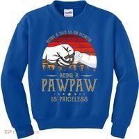 Being A Dad Is An Honor Being A Pawpaw Is Priceless Gift Kids Sweatshirt thumb 0