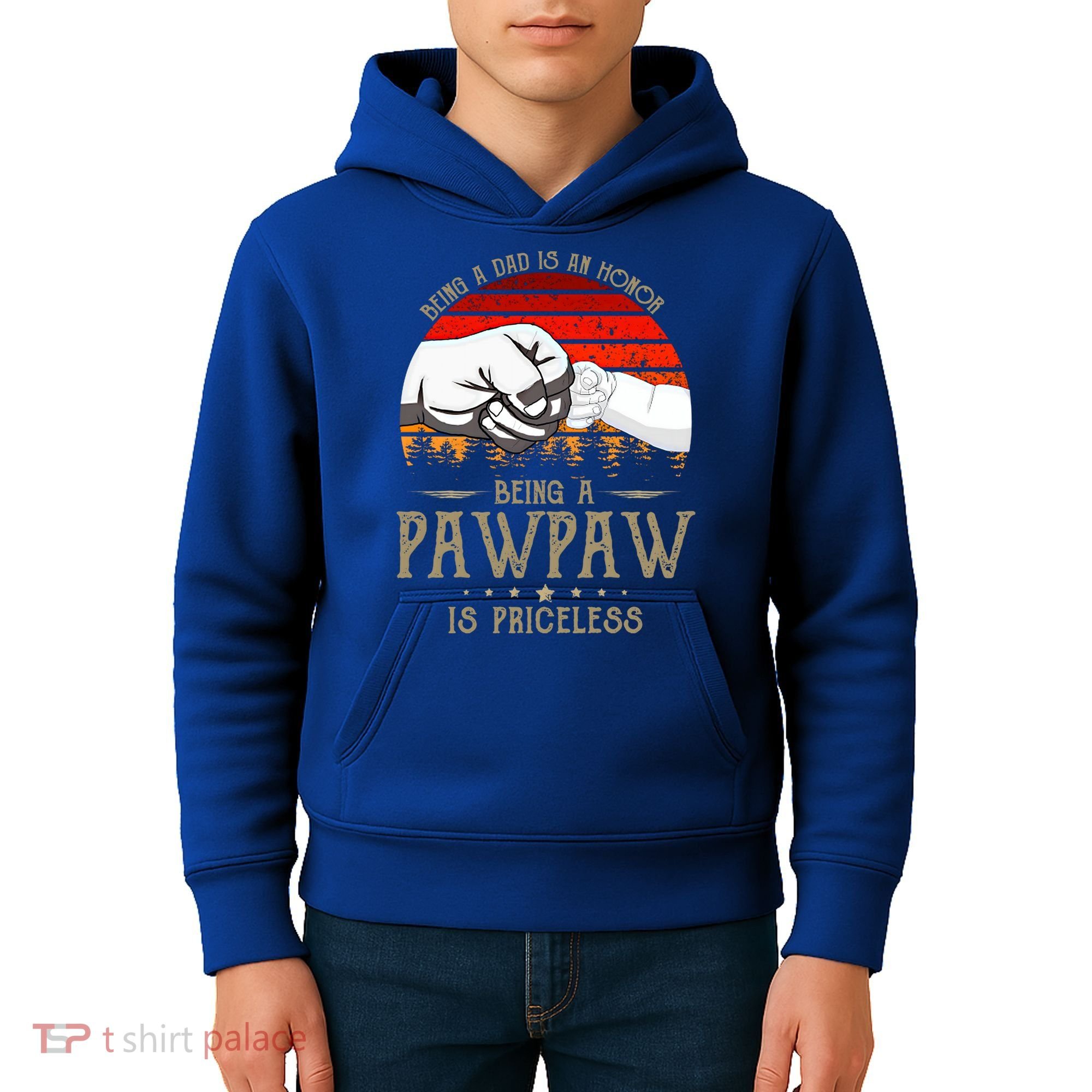 Being A Dad Is An Honor Being A Pawpaw Is Priceless Gift Kids Hoodie