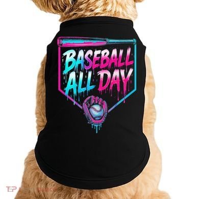 Baseball All Day Ice Cream Dripping Drip Doggie Tank