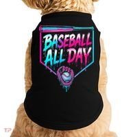 Baseball All Day Ice Cream Dripping Drip Doggie Tank thumb 0