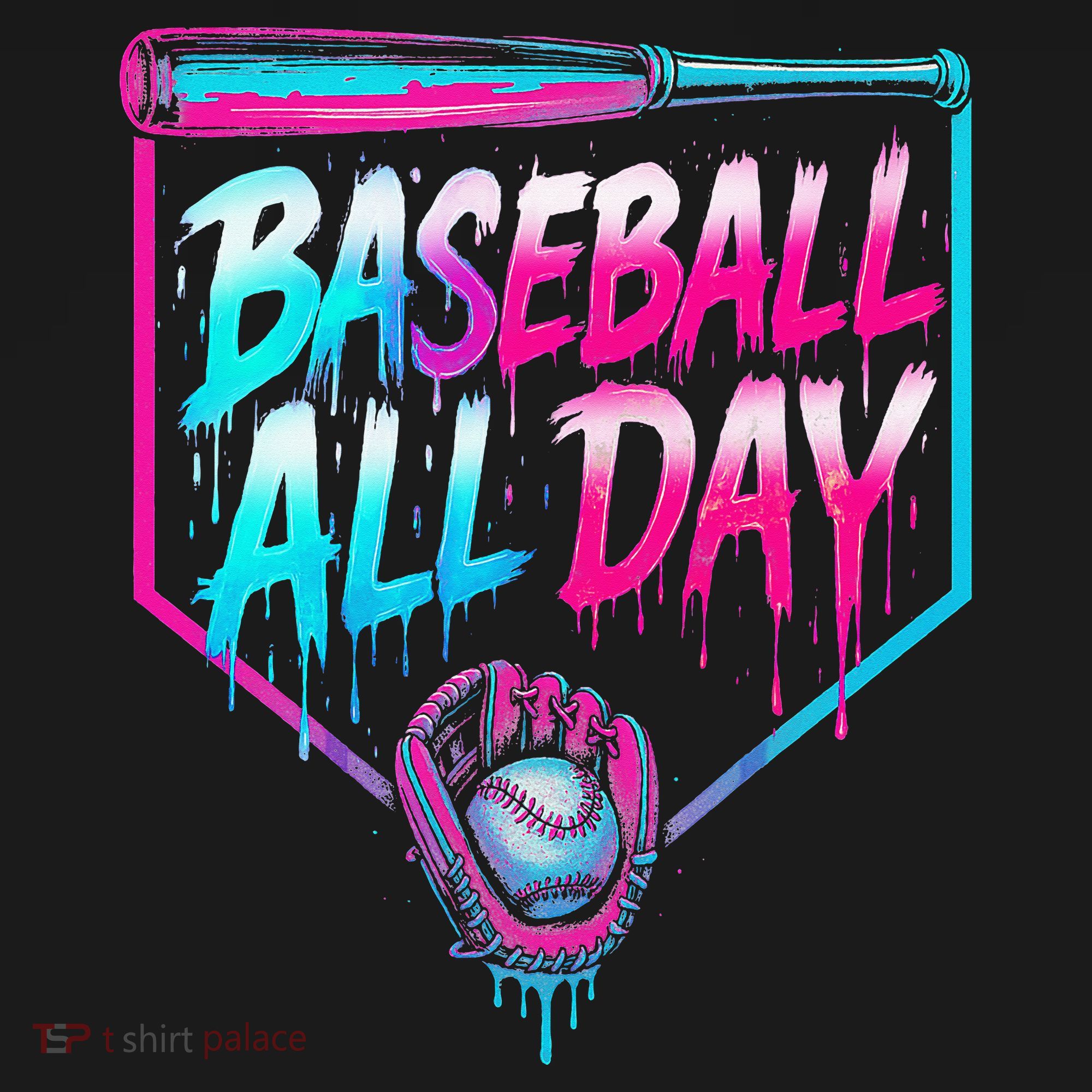 Baseball All Day Ice Cream Dripping Drip Doggie Tank