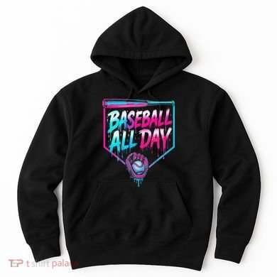 Baseball All Day Ice Cream Dripping Drip Hoodie