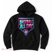 Baseball All Day Ice Cream Dripping Drip Hoodie thumb 0