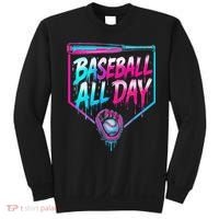 Baseball All Day Ice Cream Dripping Drip Sweatshirt thumb 0