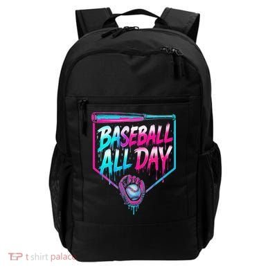 Baseball All Day Ice Cream Dripping Drip Backpack