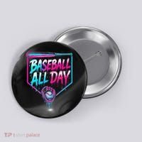 Baseball All Day Ice Cream Dripping Drip Button thumb 0