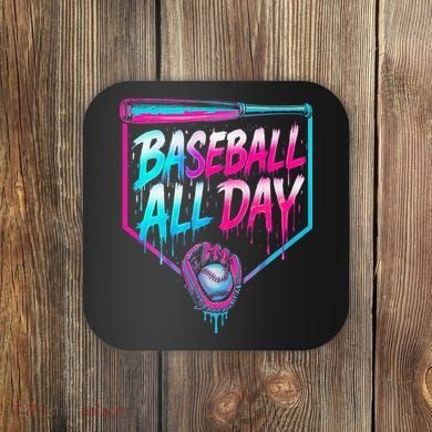 Baseball All Day Ice Cream Dripping Drip Coaster