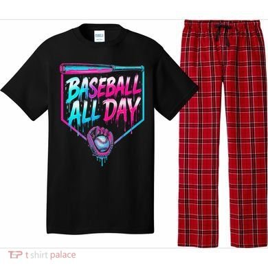 Baseball All Day Ice Cream Dripping Drip Pajama Set