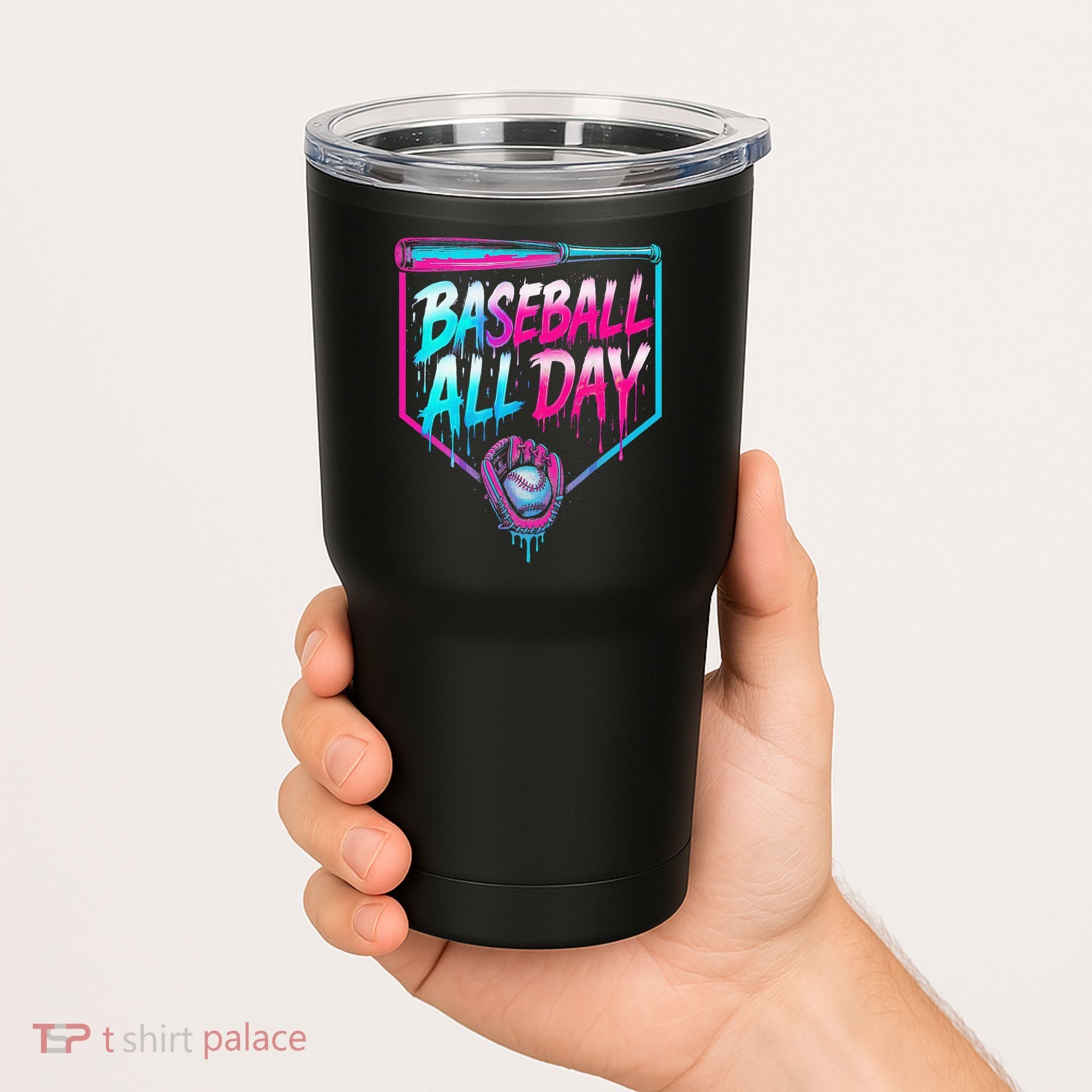 Baseball All Day Ice Cream Dripping Drip Tumbler