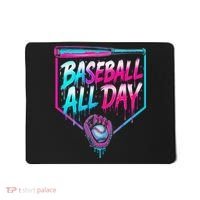 Baseball All Day Ice Cream Dripping Drip Mousepad thumb 0