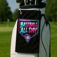 Baseball All Day Ice Cream Dripping Drip Golf Towel thumb 2