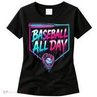 Baseball All Day Ice Cream Dripping Drip Women's T-Shirt thumb 0