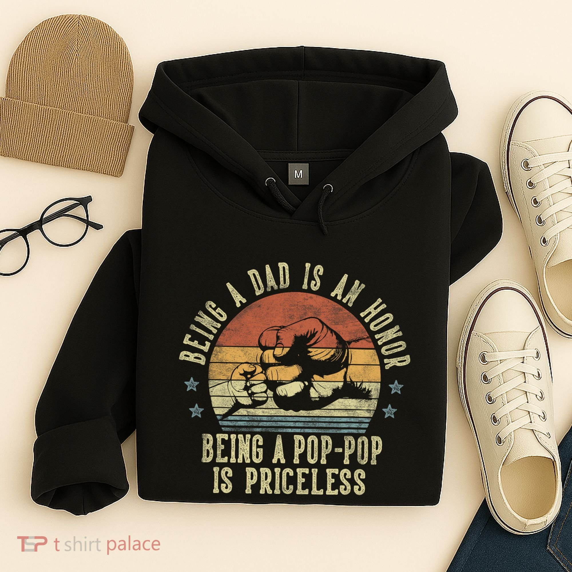 Being A Dad Is An Honor Being A Poppop Is Priceless Poppop Hoodie