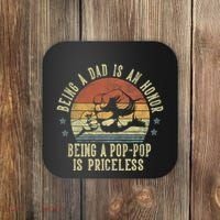 Being A Dad Is An Honor Being A Poppop Is Priceless Poppop Coaster thumb 0