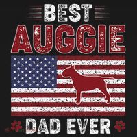 Best Auggie Dad Ever American Flag Dog Dad Apron thumb 3