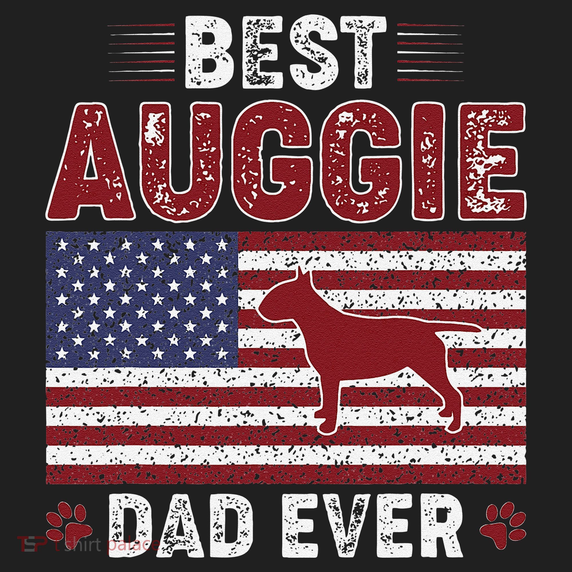 Best Auggie Dad Ever American Flag Dog Dad Tumbler