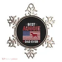 Best Auggie Dad Ever American Flag Dog Dad Ornament thumb 0